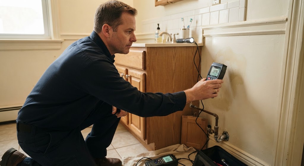 basement leak detection Princeton NJ water pipe inspection