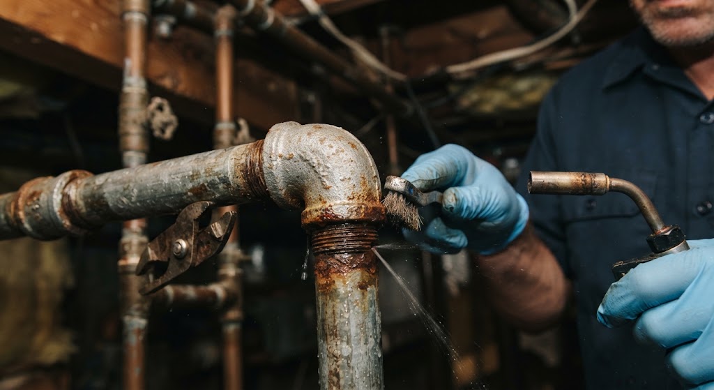 pipe leak repair Princeton NJ damaged copper pipe pinhole leak