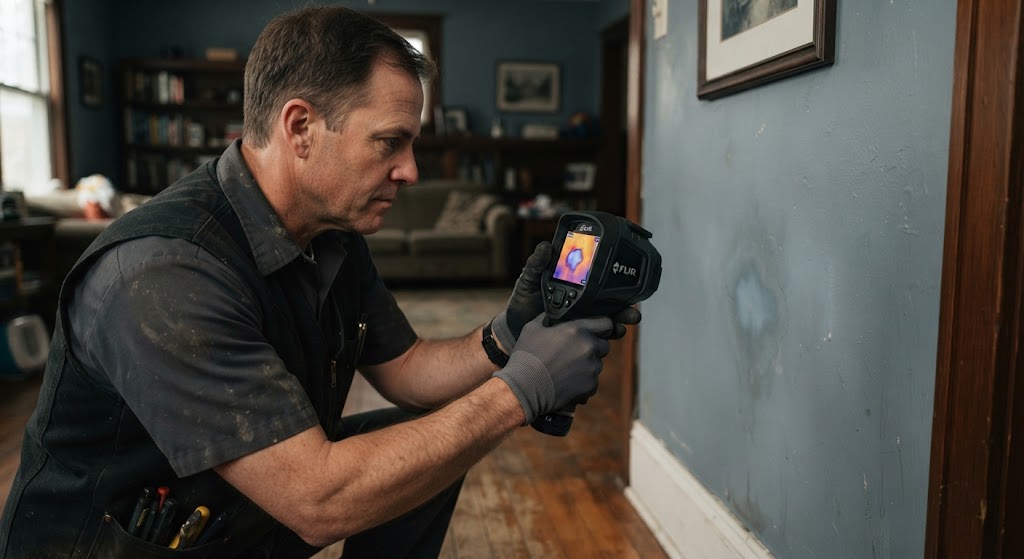 water leak detection Princeton NJ thermal moisture scanning